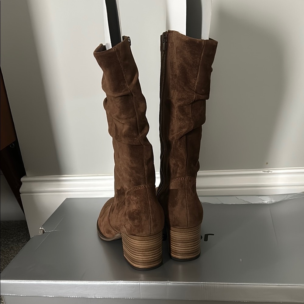 Gabor Brown Heeled Boots with Suede Finish - NEW - Picture 3 of 8